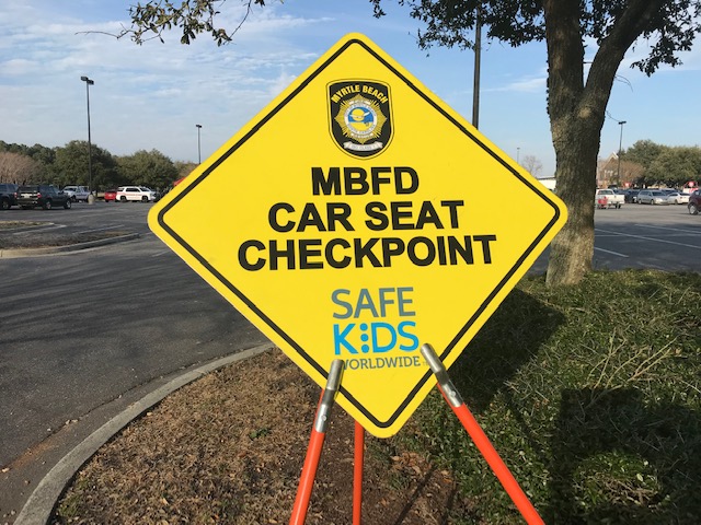 Car Seat Safety Check Point Sign
